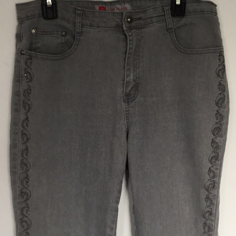 Women’s COS Jeans embellished capris size 12 - Picture 2 of 8